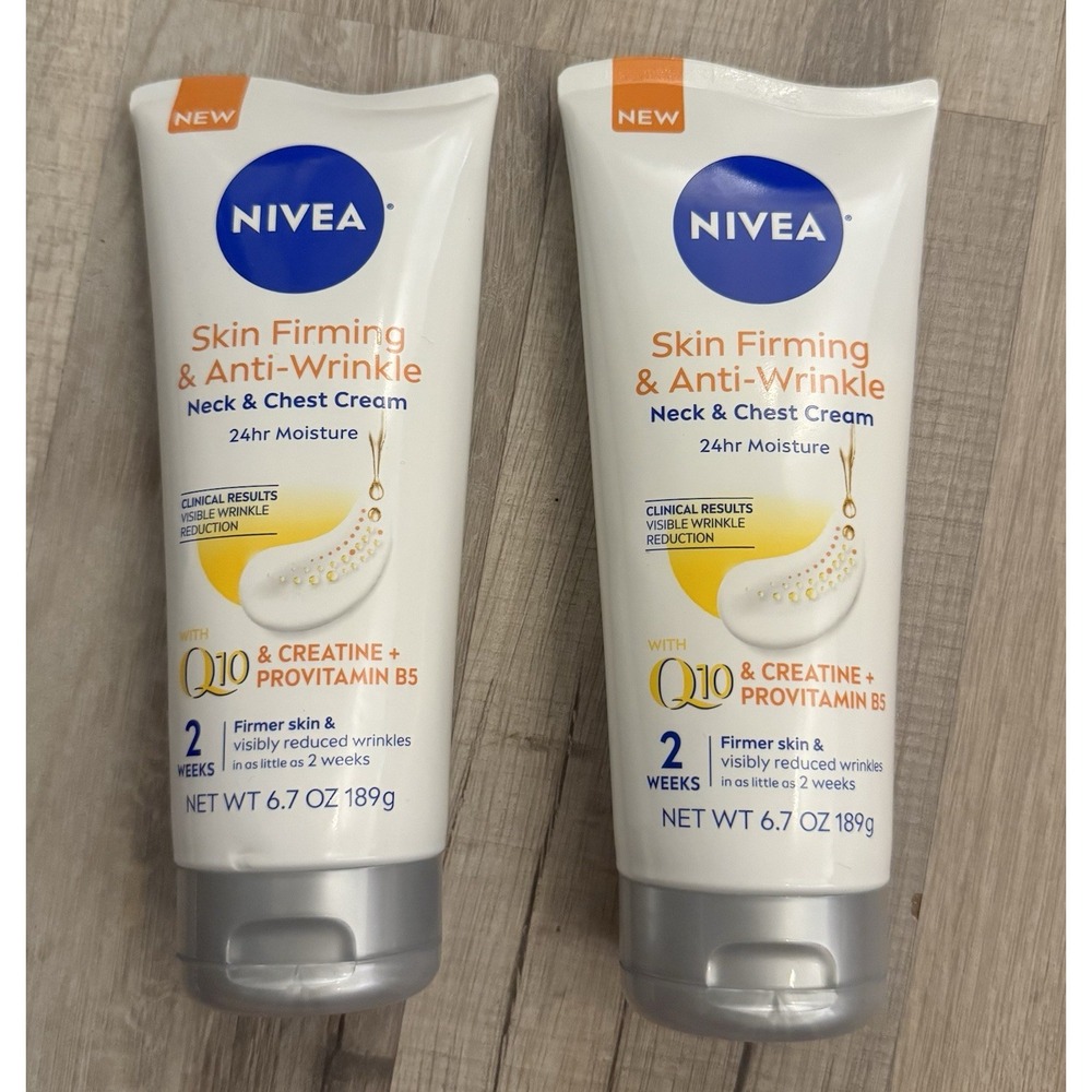 NIVEA Q10 Neck & Chest Cream Firming Anti-Wrinkle Q10 2 Pack 6.7 oz